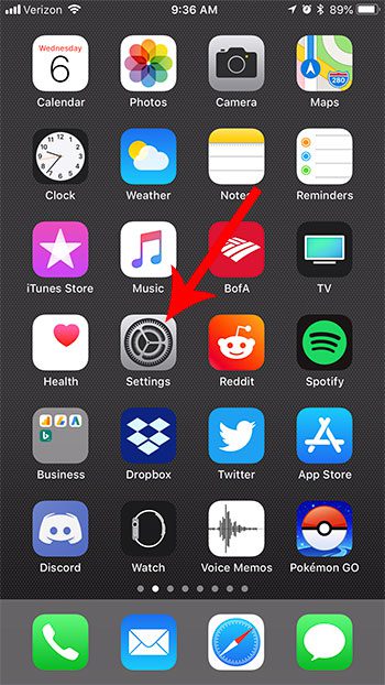 iphone 7 open settings