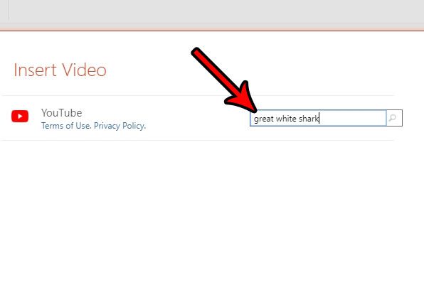 search for youtube video in powerpoint online