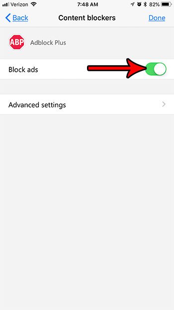 how to block website ads in microsoft edge iphone