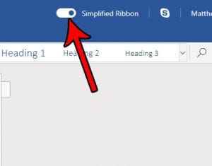 how to expand the ribbon in word online
