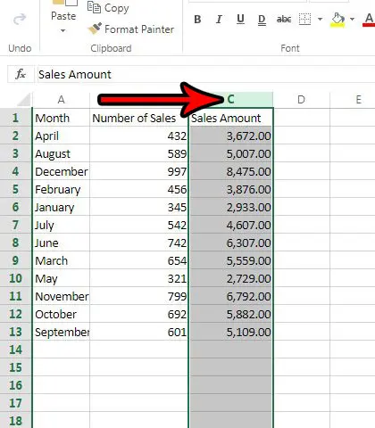 hiding columns in excel online