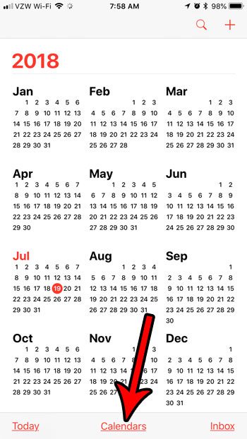 remove holidays from the calendar on my iphone