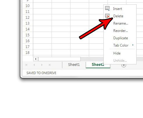 excel online how to delete worksheet tab