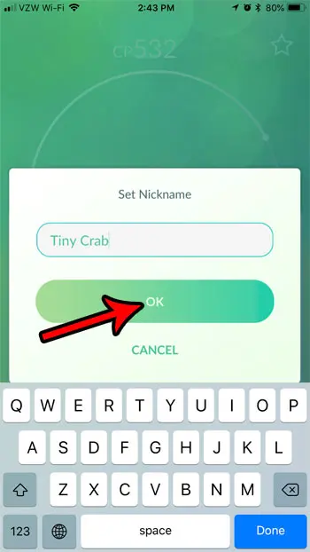 how to rename a pokemon in pokemon go