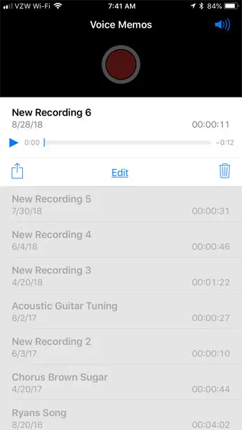 edit delete or share iphone voice memo