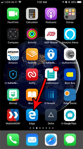 How to Share a Web Page Link in the Edge iPhone App 1 open the edge iphone app
