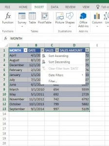 how to sort by date in excel online