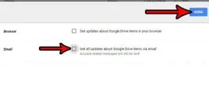 turn off all google drive notifications