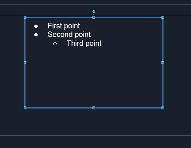 bullet point example google slides