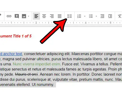 apply spacing to a whole document in google docs