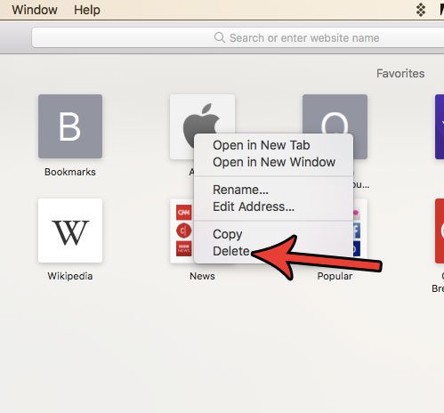 how to delete bookmarks on a mac