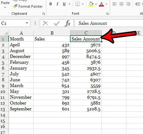 how do you name columns in Excel