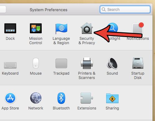 macbook air security and privacy settings