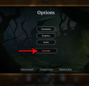 how to quit a match in magic the gathering arena