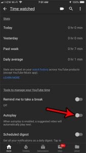 disable autoplay setting iphone youtube app