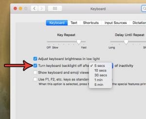 turn off keyboard backlight on macbook