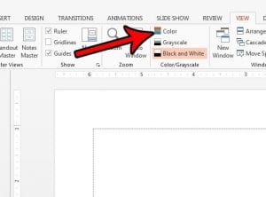 how to exit black and white or grayscale mode in powerpoint
