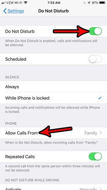 block spam calls with do not disturb on iphone