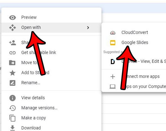 open powerpoint file with google slides