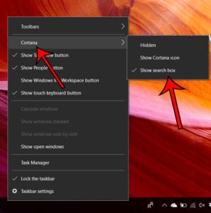 How to Show or Hide the Search Field in the Windows 10 Taskbar