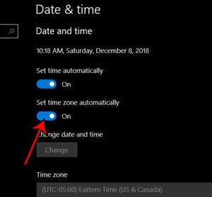 How to Set the Time Zone Automatically in Windows 10