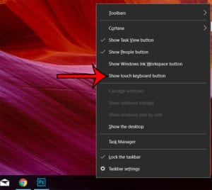How to Add a Touch Screen Keyboard Icon to the Windows 10 Taskbar