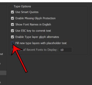 How to Disable Placeholder Text in Photoshop CC