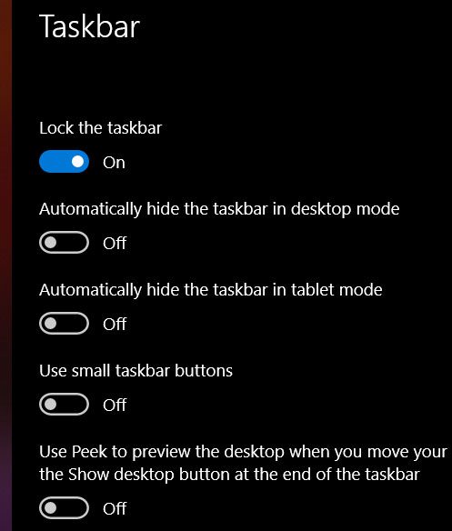 how to stop hiding the taskbar in windows 10