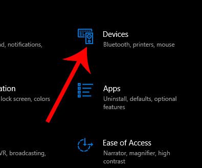 open the devices menu