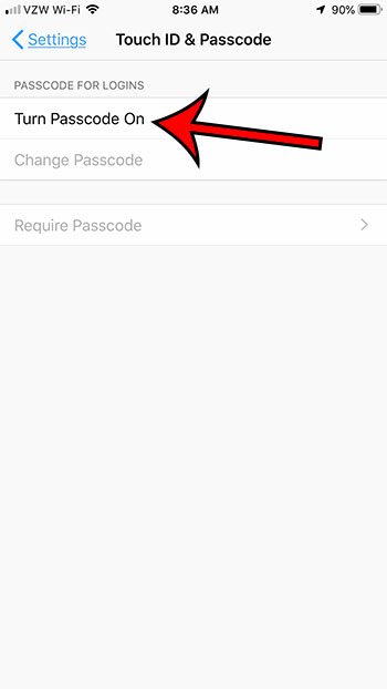 how to create passcode to protect logins firefox iphone