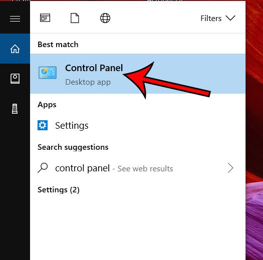 where is the control panel in windows 10