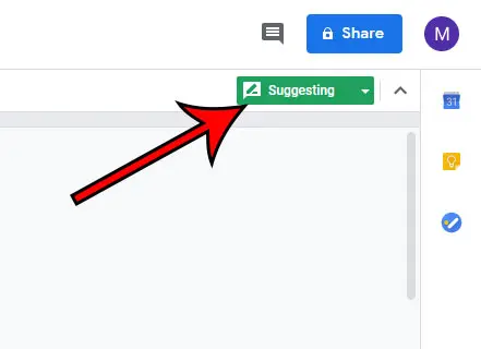 find the mode button in google docs