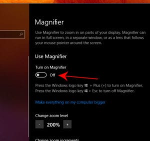 How to Turn on the Magnifier in Windows 10