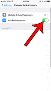 How to Enable or Disable Autofill Passwords on an iPhone 7