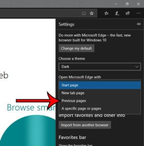 How to Open Microsoft Edge With Previous Pages