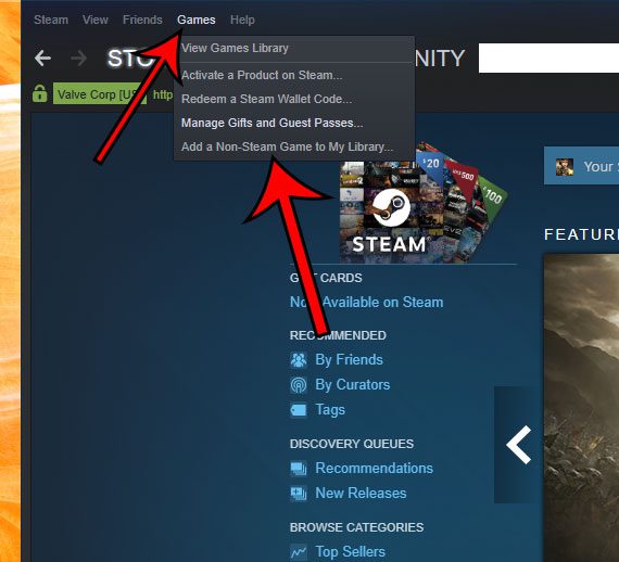 how to add a non steam game to steam