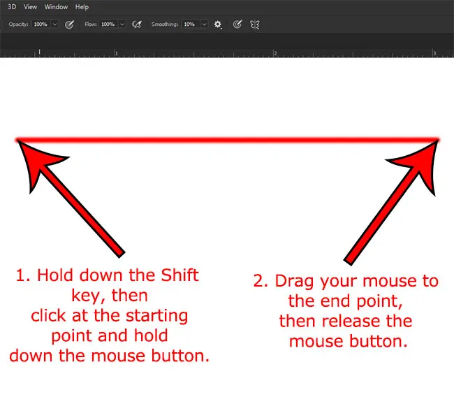 how to draw a horizontal line