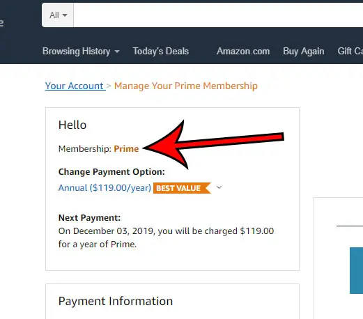 check amazon prime subscription status