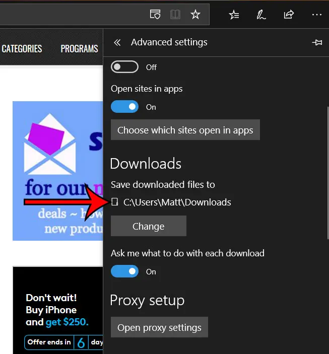 microsoft edge downloads location