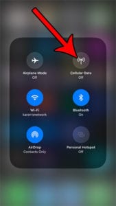 How to Turn Off Cellular Data from the Control Center on an iPhone 7