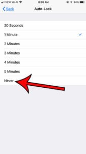 how to keep iPhone screen on