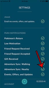 How to Enable the Adventure Sync Nearby Option in Pokemon Go