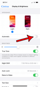 How Can I Stop My iPhone 11 from Switching Between Light and Dark Mode?