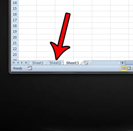 where do worksheet tabs display in Excel