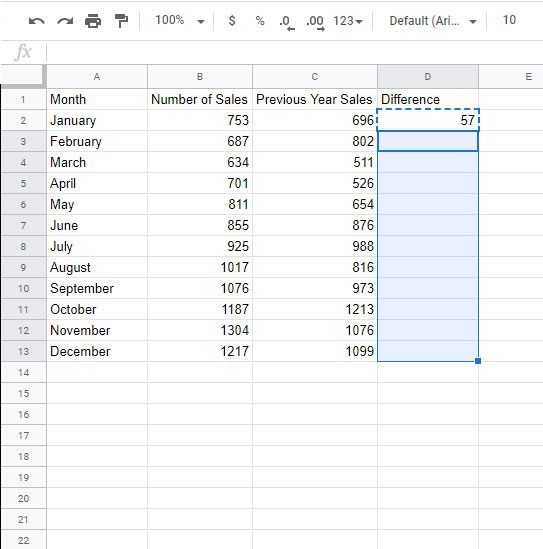 copy and paste the formula into other cells in the sheet
