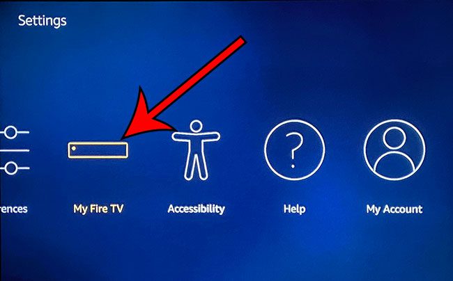 open the My Fire TV menu