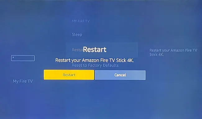 how to restart the Amazon Fire TV Stick