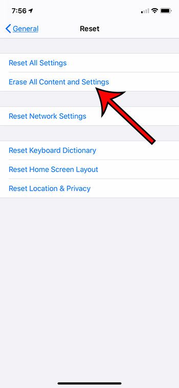 how to factory reset an iPhone 11