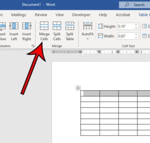 how to merge cells in Word table