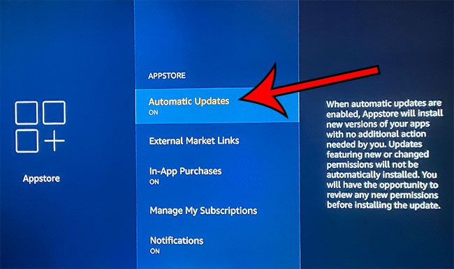 how to enable automatic updates for Fire TV Stick apps